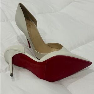 Christian Louboutin White Heels with Red Soles